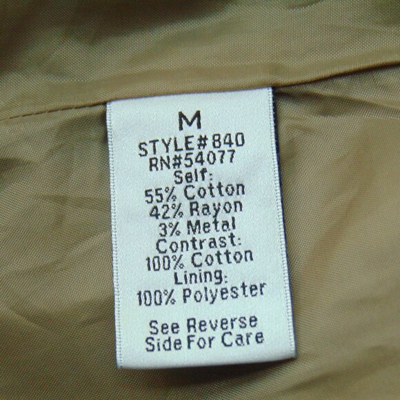 Cabi 840 Treasure Hunter Steampunk Khaki Gold Metal Jacket Coat M - Picture 14 of 15